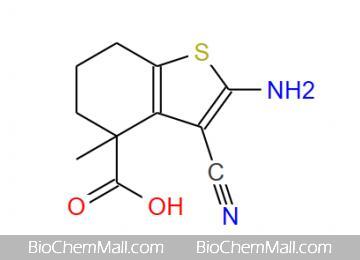 2-Amino-3-cyano-4-methyl-4,5,6,7-tetrahydrobenzo[b]thiophene-4-carboxylic acid